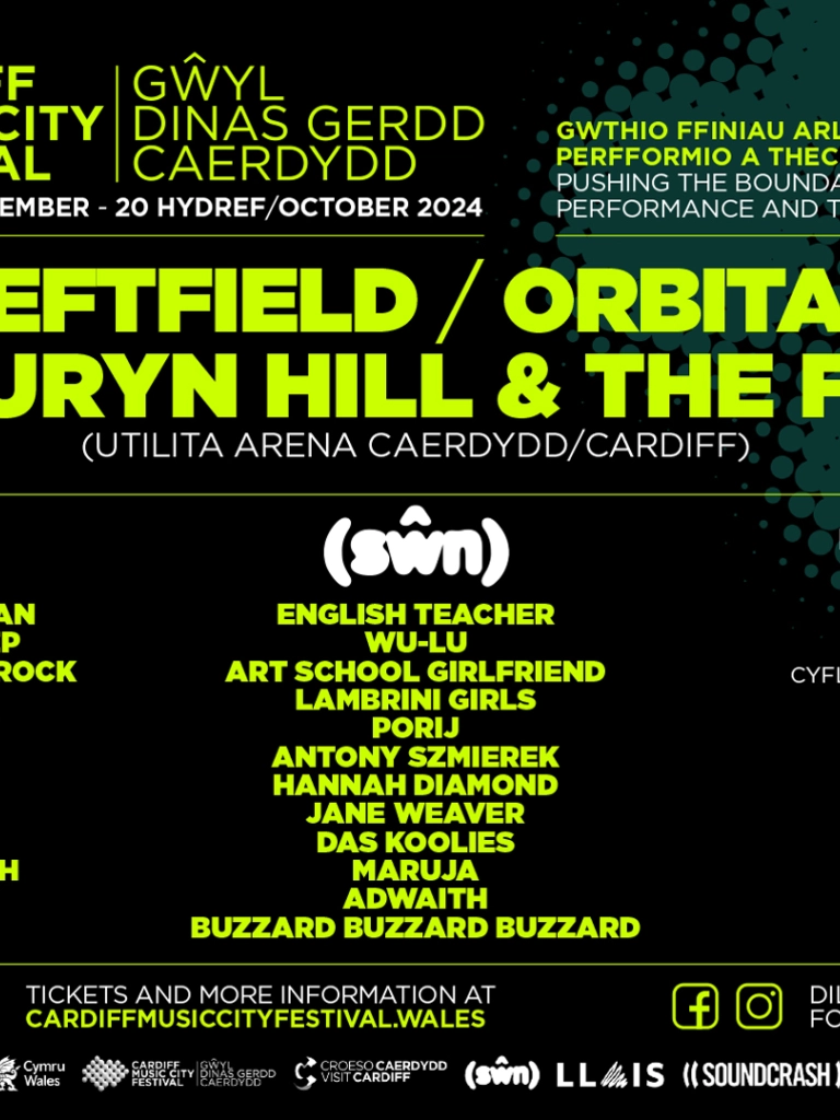 Poster advertising Cardiff Music City Festival 2024