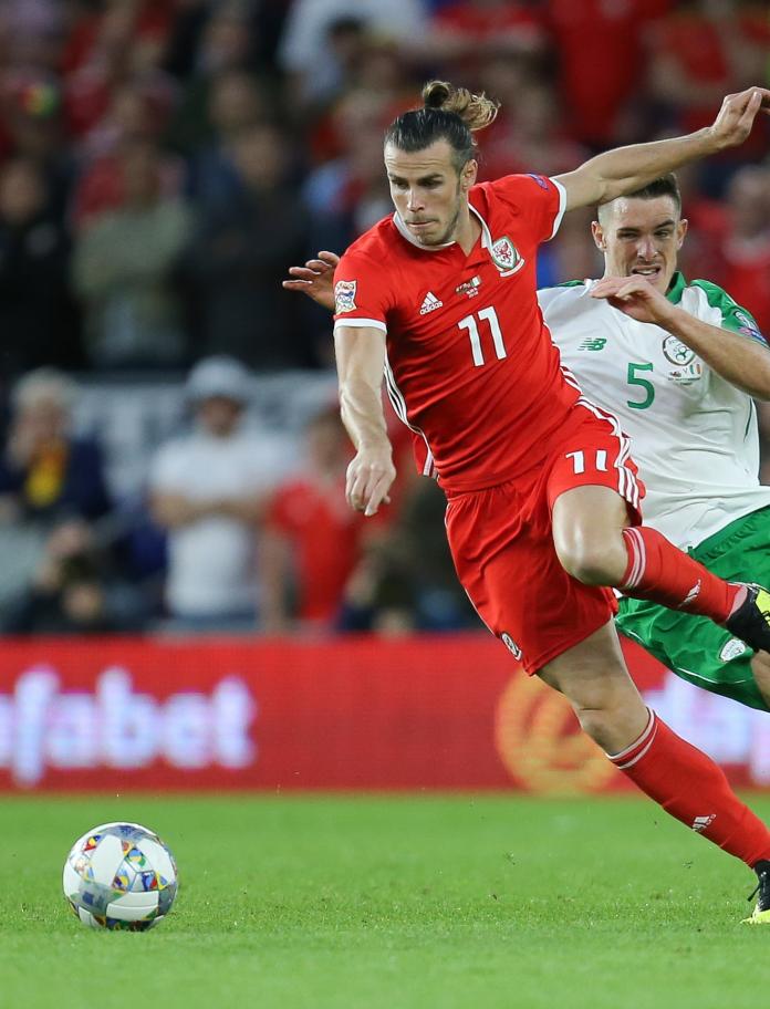 Gareth Bale en action au pays de Galles v Irlande Rep