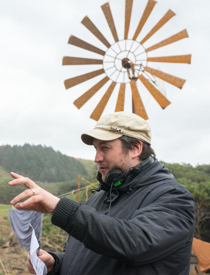 Gareth Evans directs crew on the set of Apostle