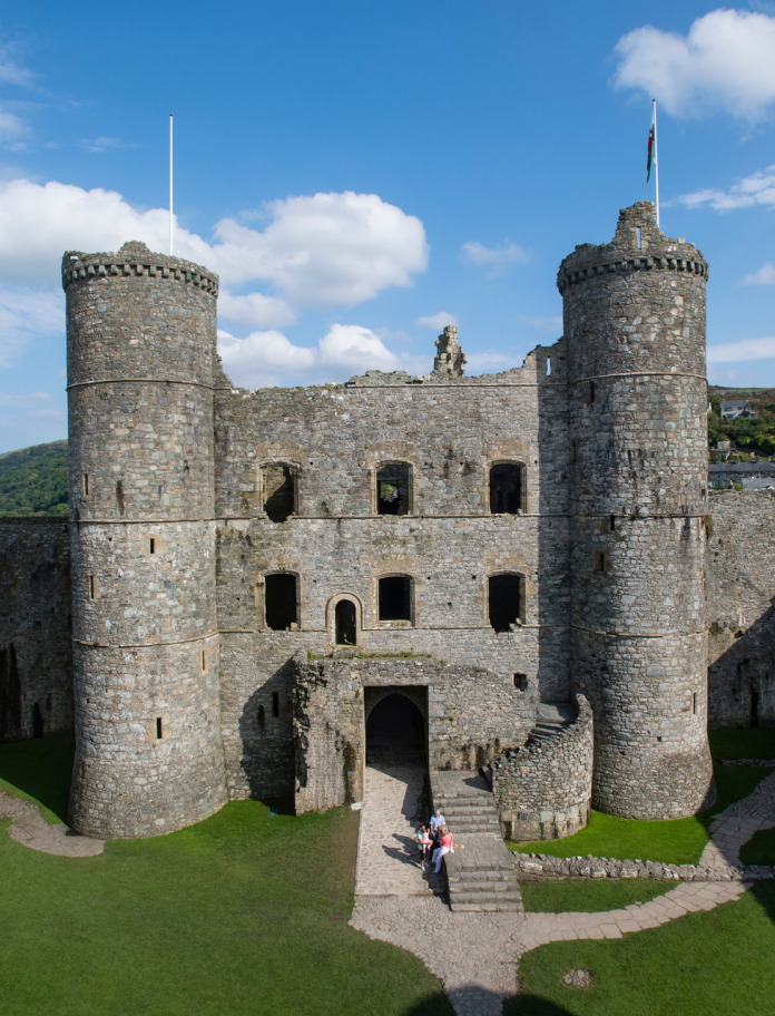 Inside Harlech Castle.
