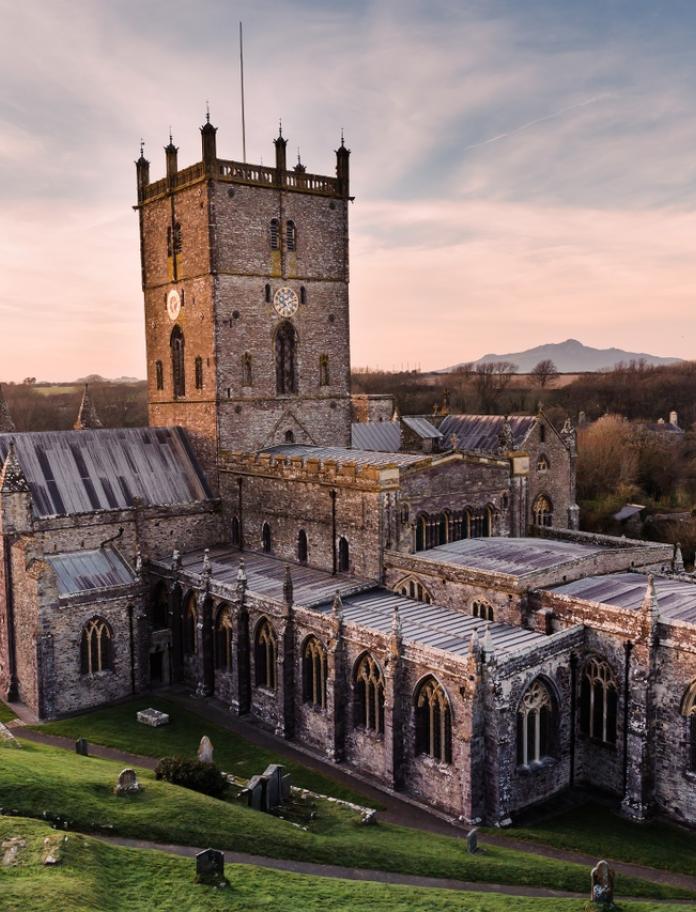 View of St David's Cathedral, Pembrokeshire