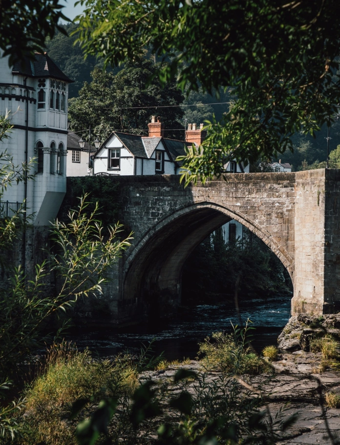 Una vista del puente de Llangollen.