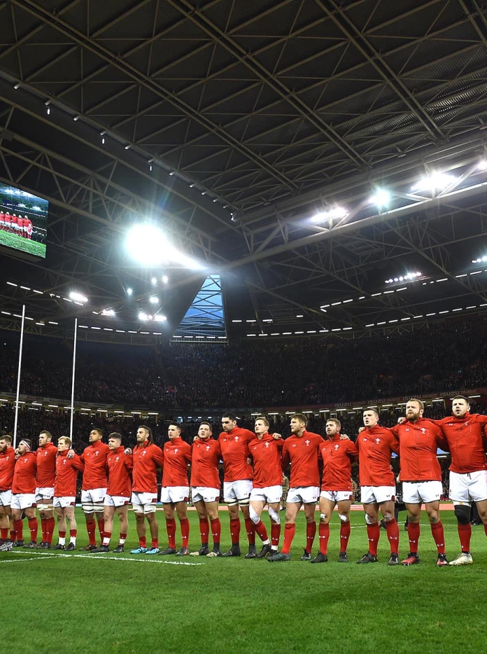 Gales v Sudáfrica, línea de rugby de Gales 