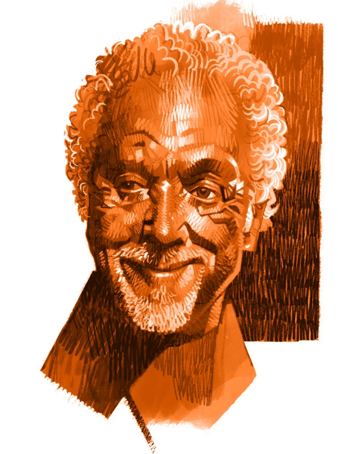 Illustrated sketch image of a man's face