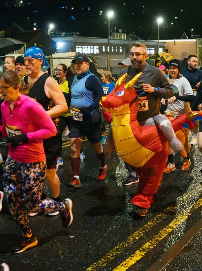 Marathon runners at Nos Galan Race