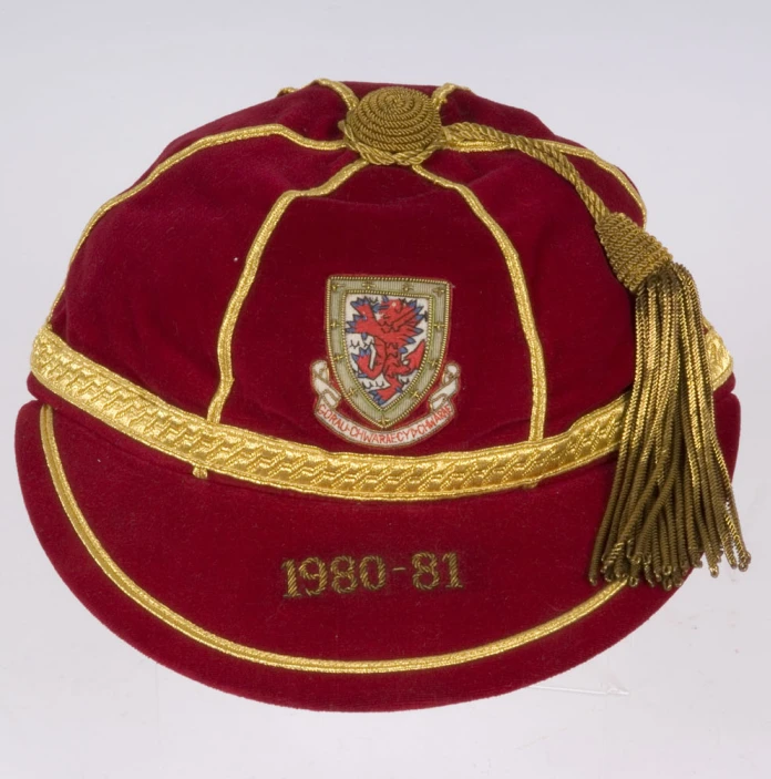An international Wales football cap from 1980-1981