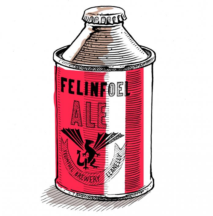 Illustration of the Felinfoel beer can