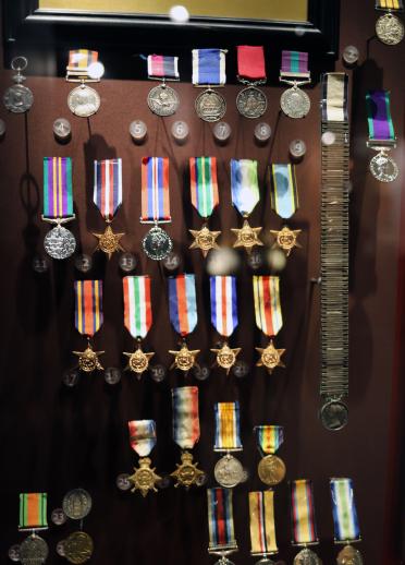ロイヤル・ミント・エクスペリエンスに展示されているメダル、ラントリサント