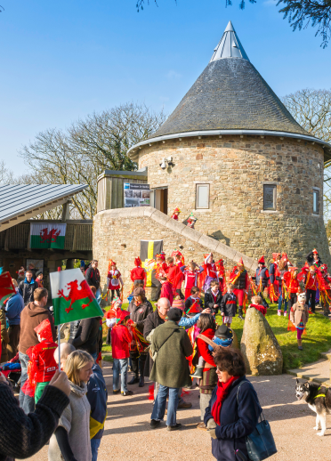 Les participants au défilé de la Saint-David, St Davids