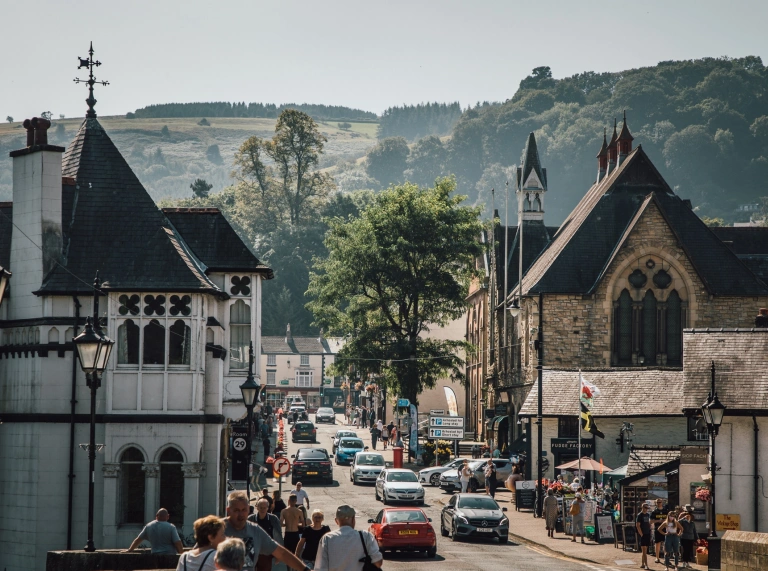 Llangollen town.