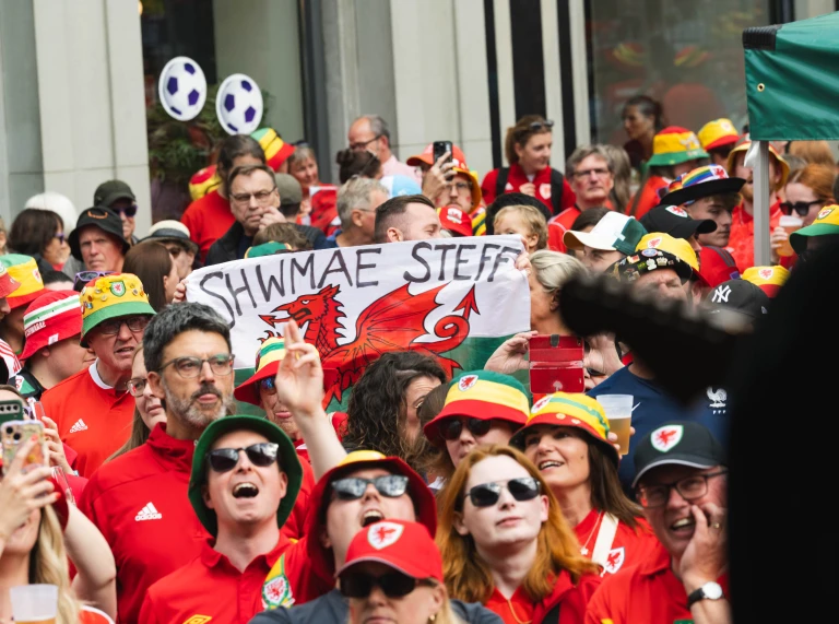 A group of football fans
