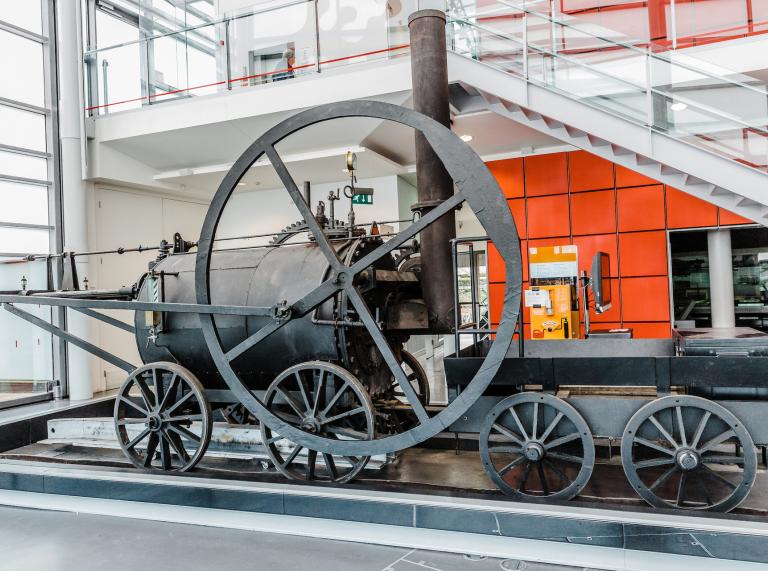 museum display of steam engine