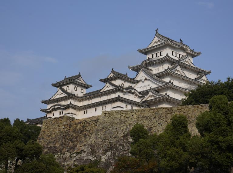 Außerhalb der Burg Himeji, Japan