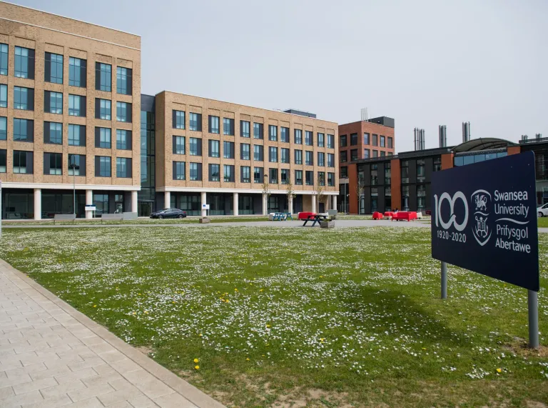An exterior view of Swansea University