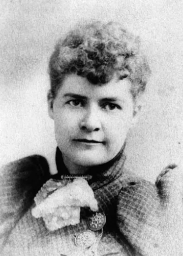 A black and white photograph of Martha Hughes Cannon