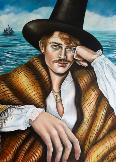 Una ilustración de una persona que lleva un sombrero galés.