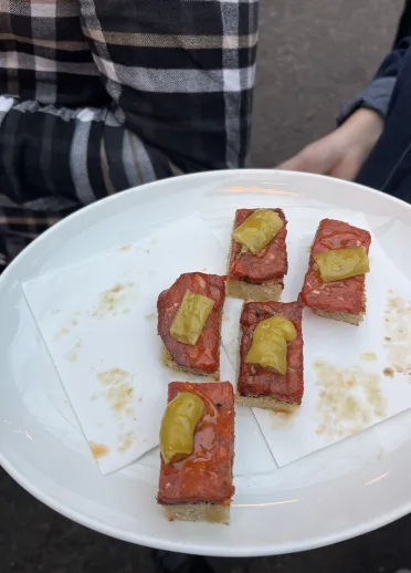 Food on a plate.