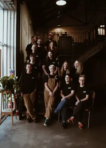 A group shot of the staff at coaltown coffee