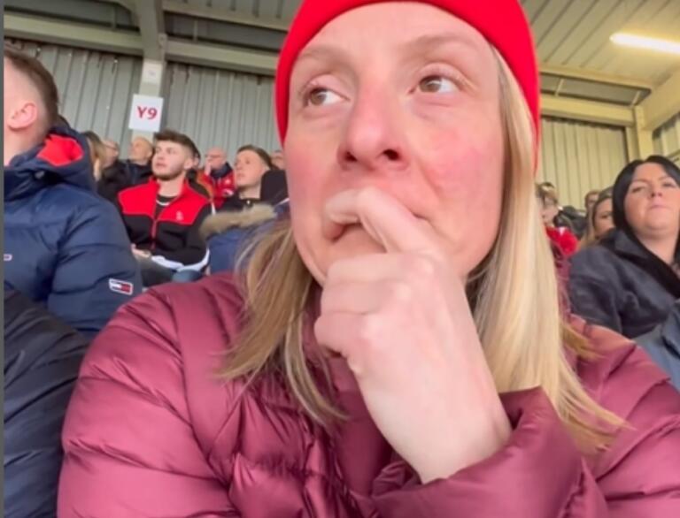 Pavlina Sudrich at a Wrexham AFC match