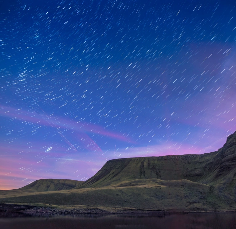 Stars in the sky at night.