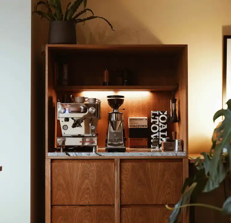 A coffee machine at Coaltown Coffee