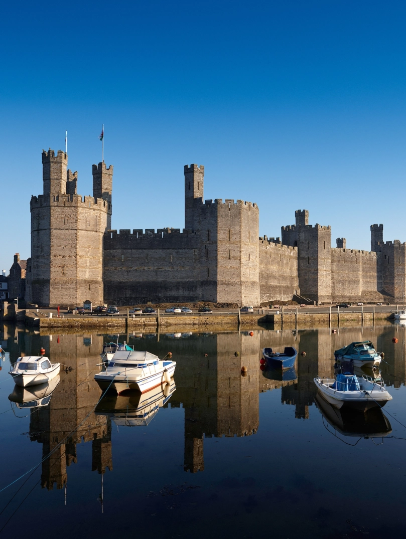 Vue générale du château de Caernarfon Sud