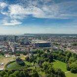 A view of Cardiff from above.