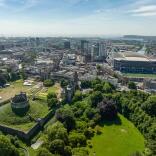 A view of Cardiff from above.