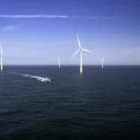 An off-shore wind farm