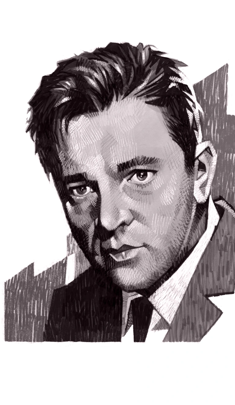 An illustration of Richard Burton